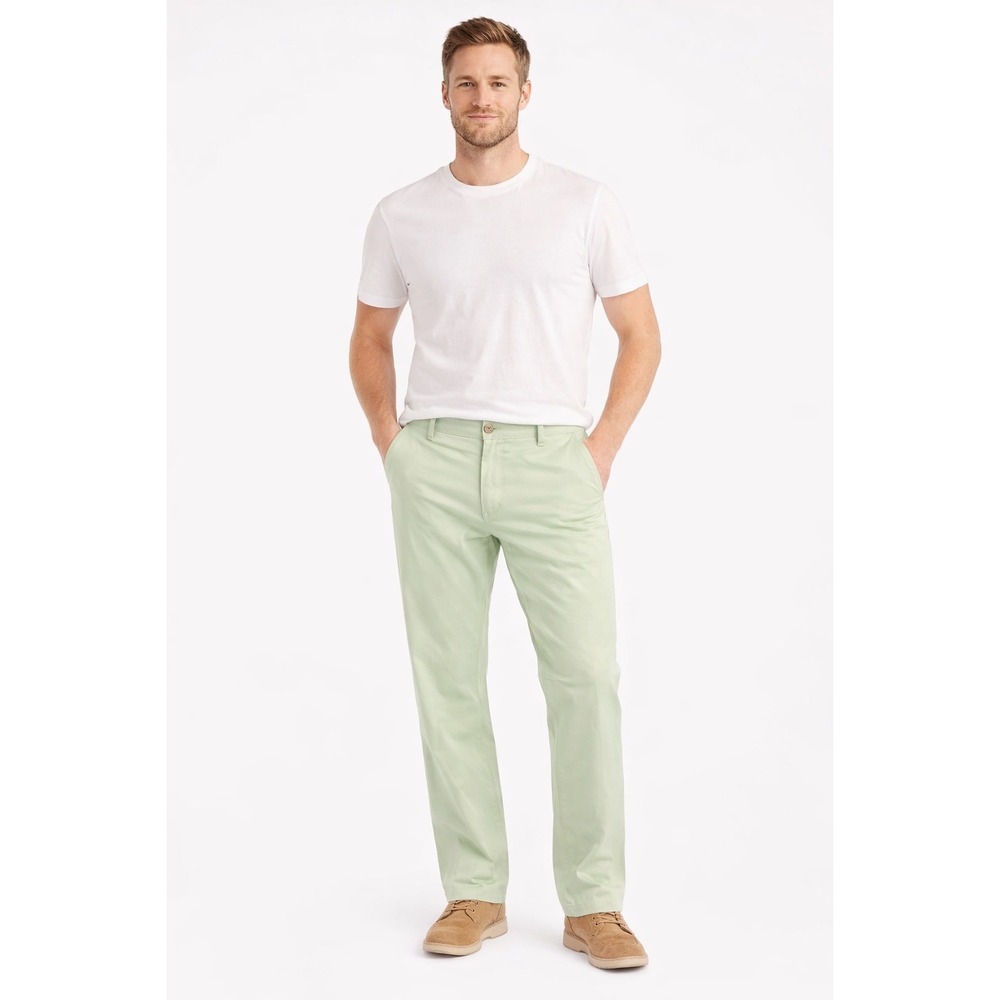 TailorByrd‎ Collection Mens Chino Pants Mint Green Straight Leg 34x32